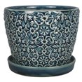 thumbnail image 1 of hometrends 6" Dark Blue Medit Ceramic Planter, 1 of 1