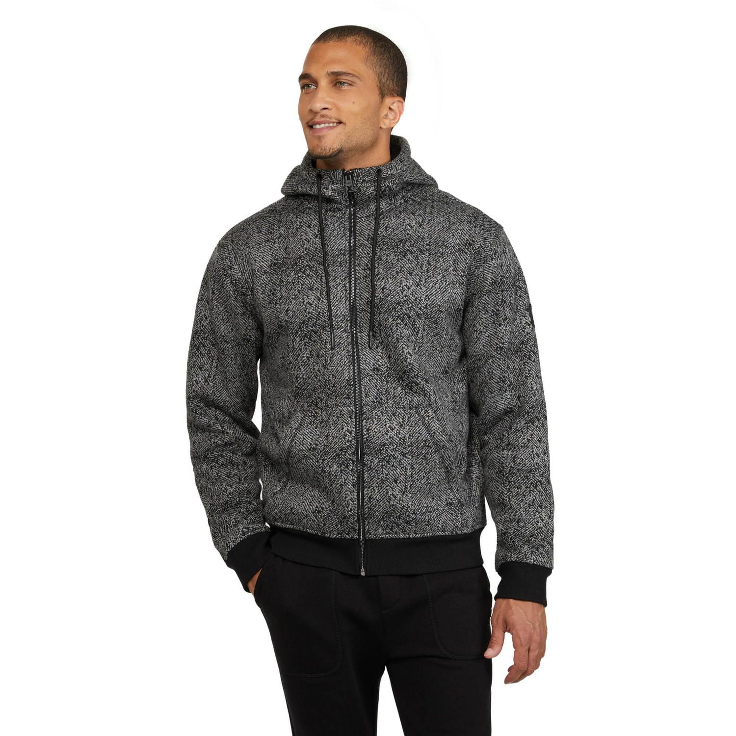 Hoodie zippé et doublé sherpa Mexx pour hommes