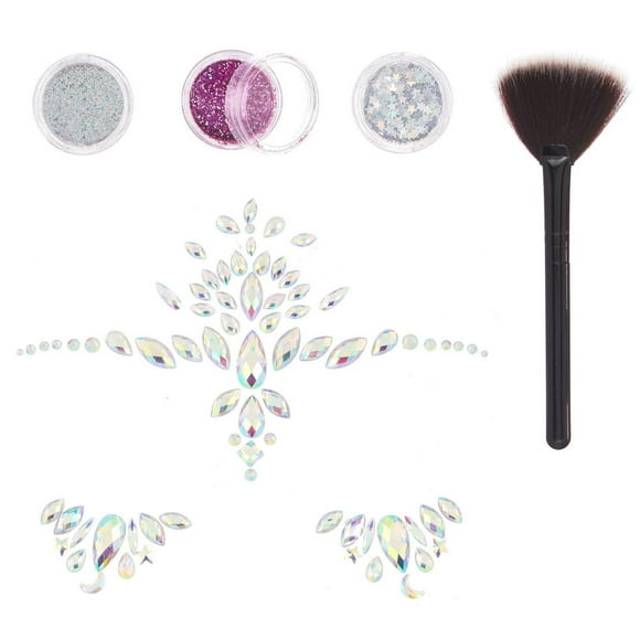 Kit de gemmes de visage à paillettes iridescentes