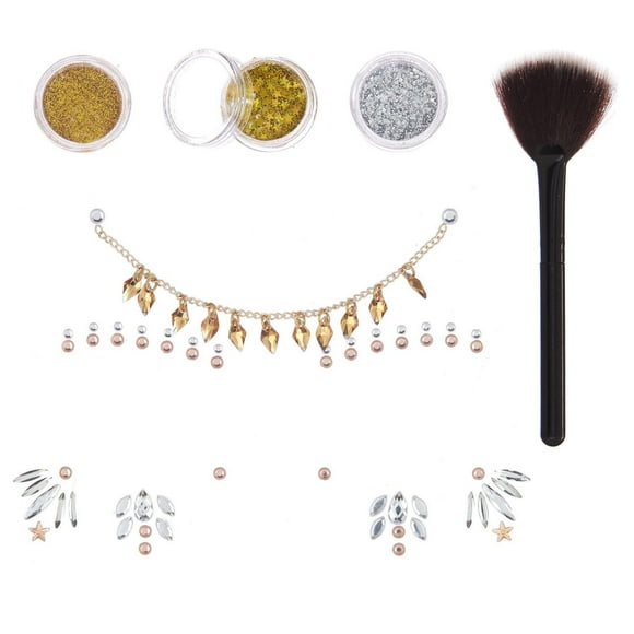 Kit de gemmes Gold Glitter Face