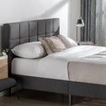 thumbnail image 2 of Zinus Lottie Square Stitched Upholstered Platform Bed Frame with Headboard, 2 of 7