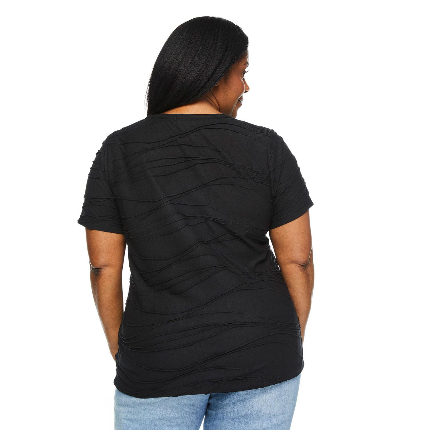 Iyla Plus Women's Ripple Tee, Sizes 1X-4X