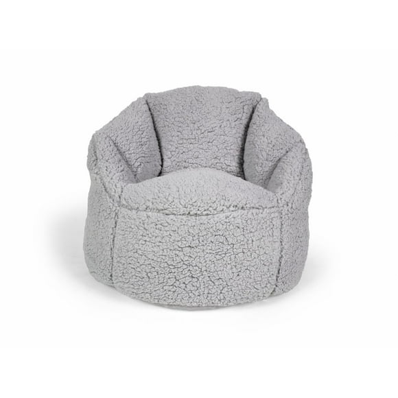 Seige a billes en micropeluche Gris de Lounge & Co 18" x 18" x 20"