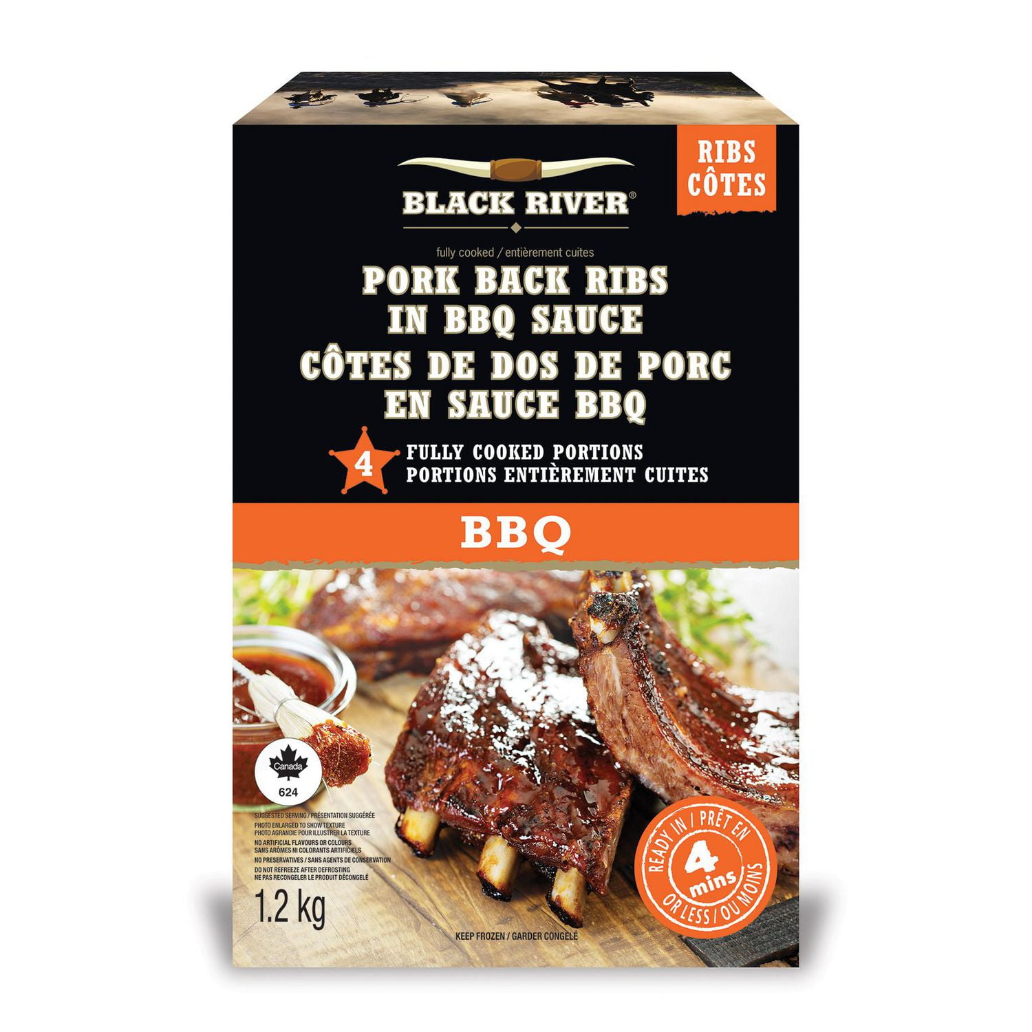 Black River Fully Cooked Pork Back Ribs in BBQ Sauce Walmart Canada