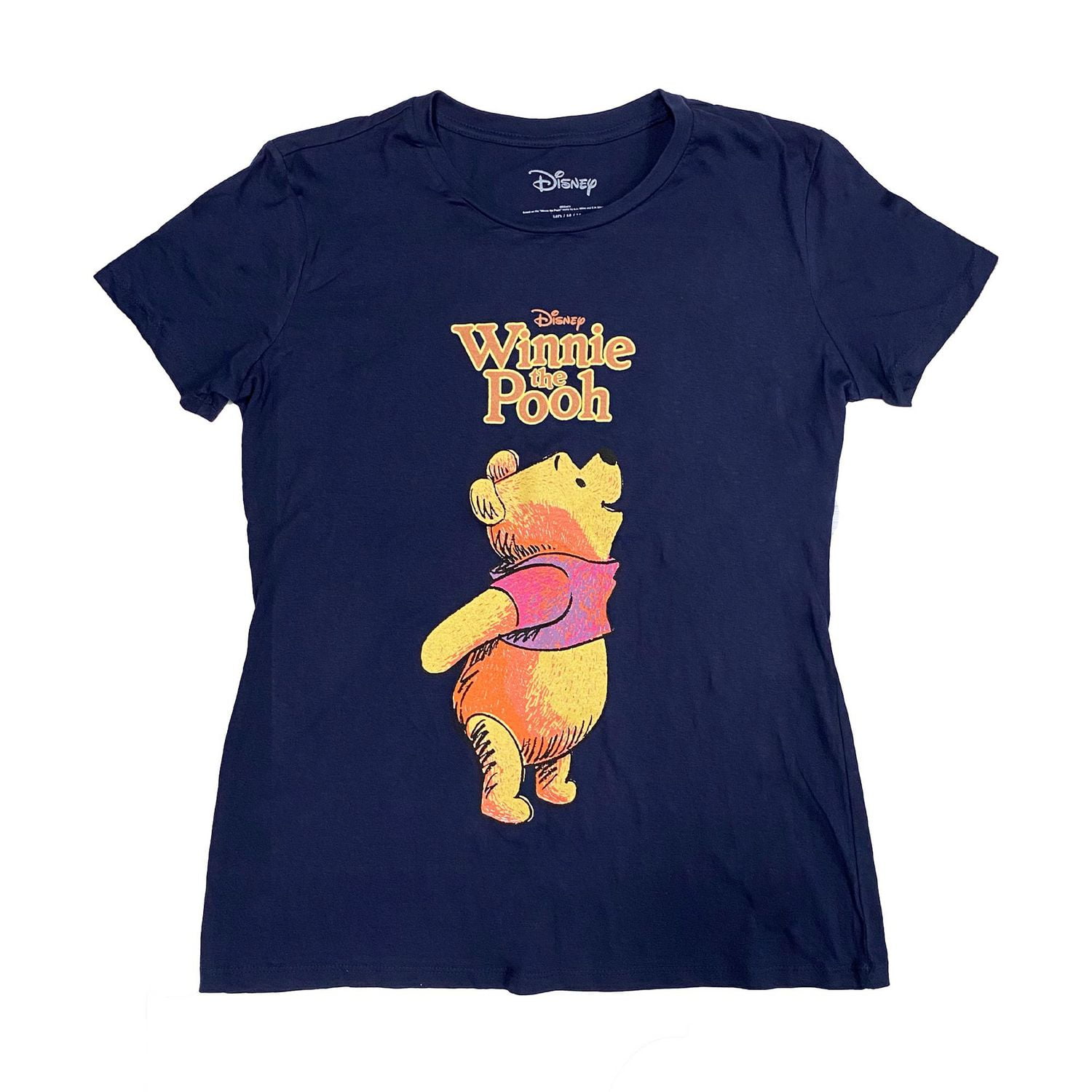 T-shirt décontracté à manches courtes pour femme Disney Winnie l'ourson Look Up