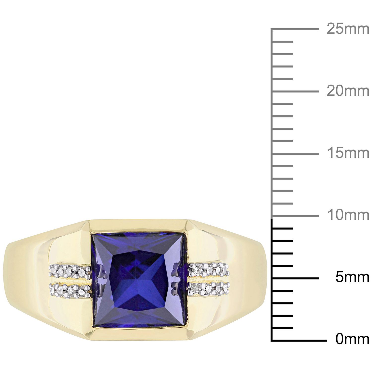 Miabella 3 Carat T.G.W. Created Blue Sapphire and Diamond-Accent