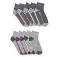 thumbnail image 1 of Athletic Works Women's 10 Pack Stripe Socks, 1 of 2