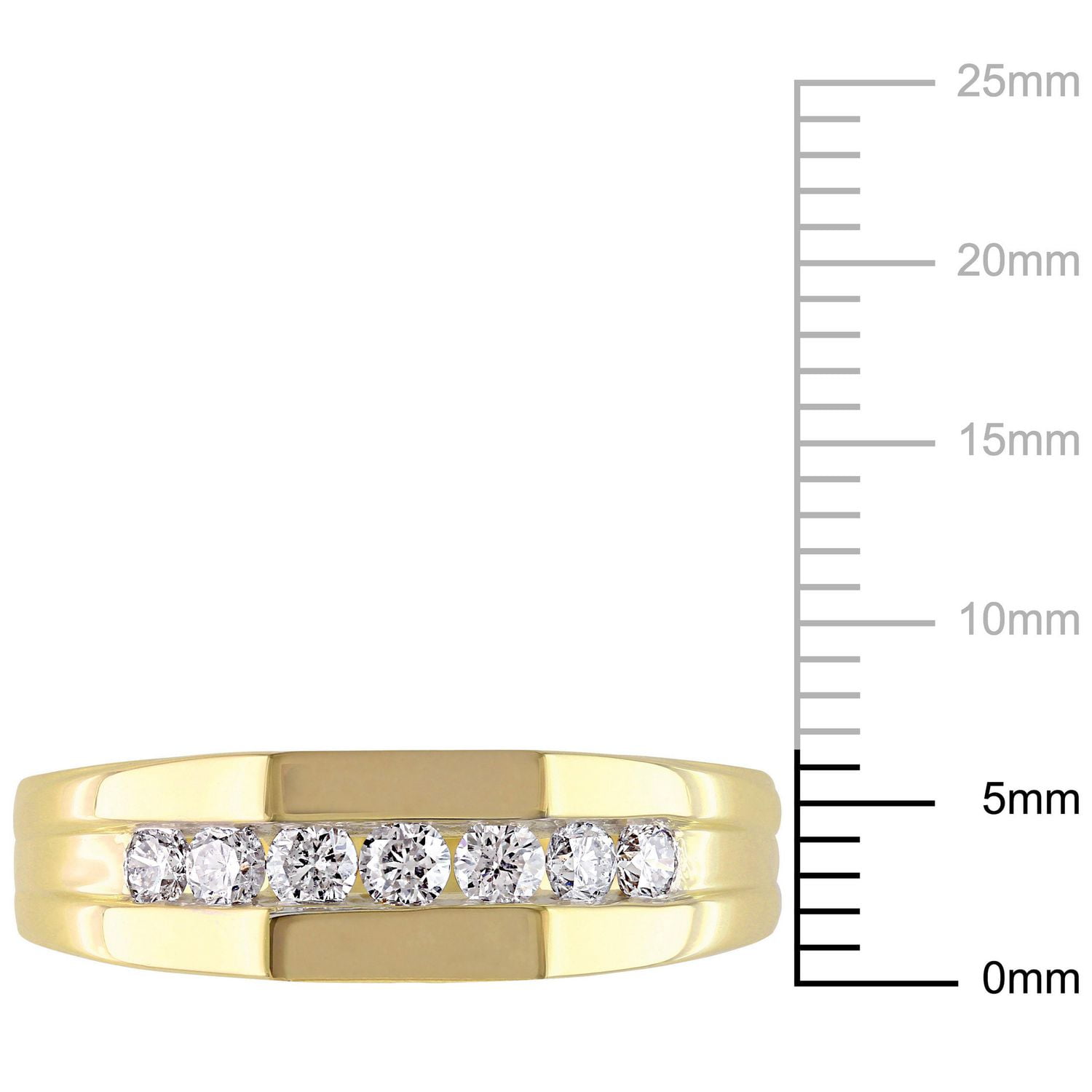 Bague Miabella pour hommes avec diamants 1/2 CT poids total en or jaune 10K