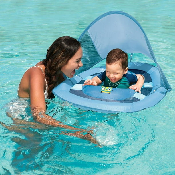 Bouée gonflable portative pour bébé avec siège pare-soleil, accessoires de  piscine sûrs pour enfants