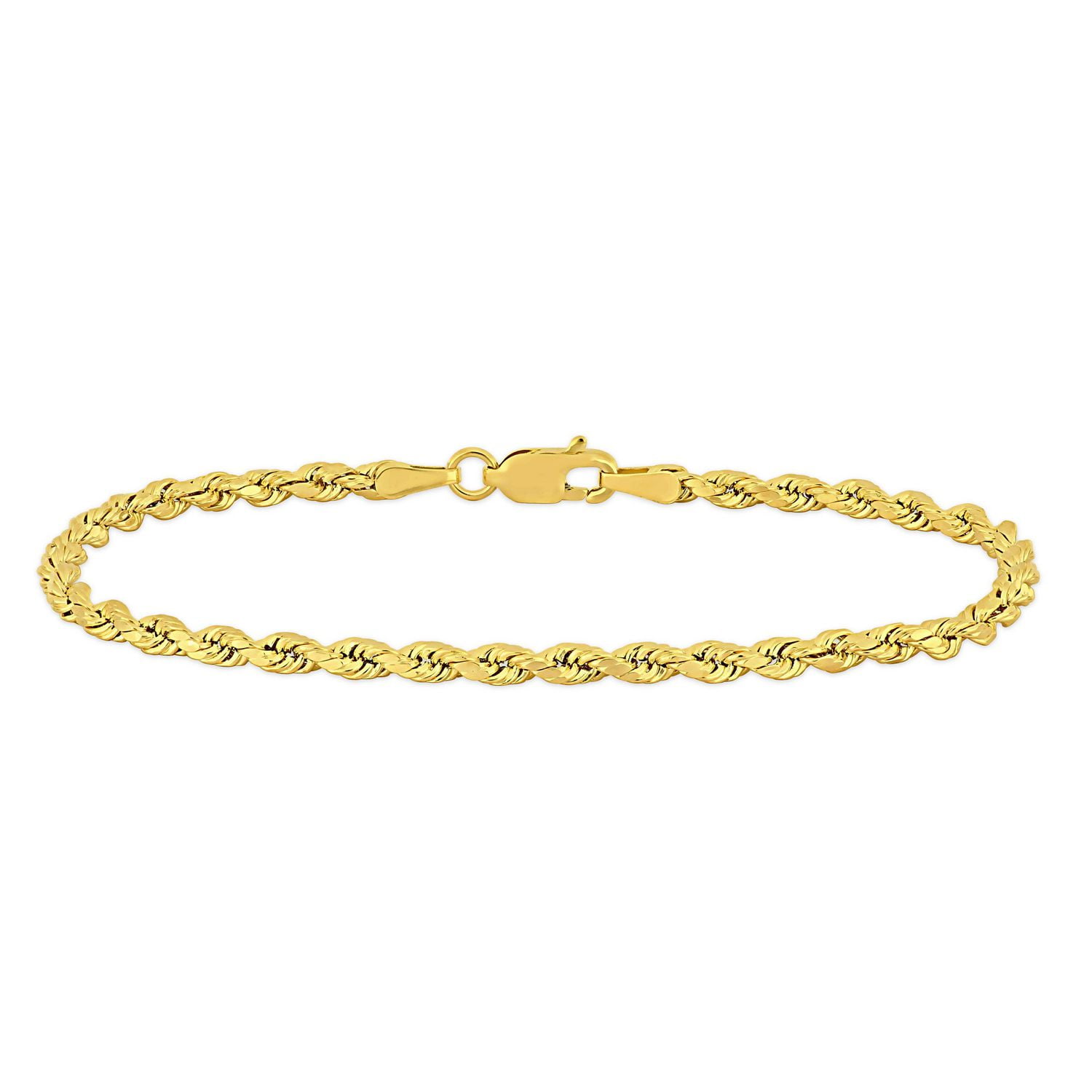 Bracelet Miabella composé d'une chaîne torsadée en or jaune 14K, 7,5 po