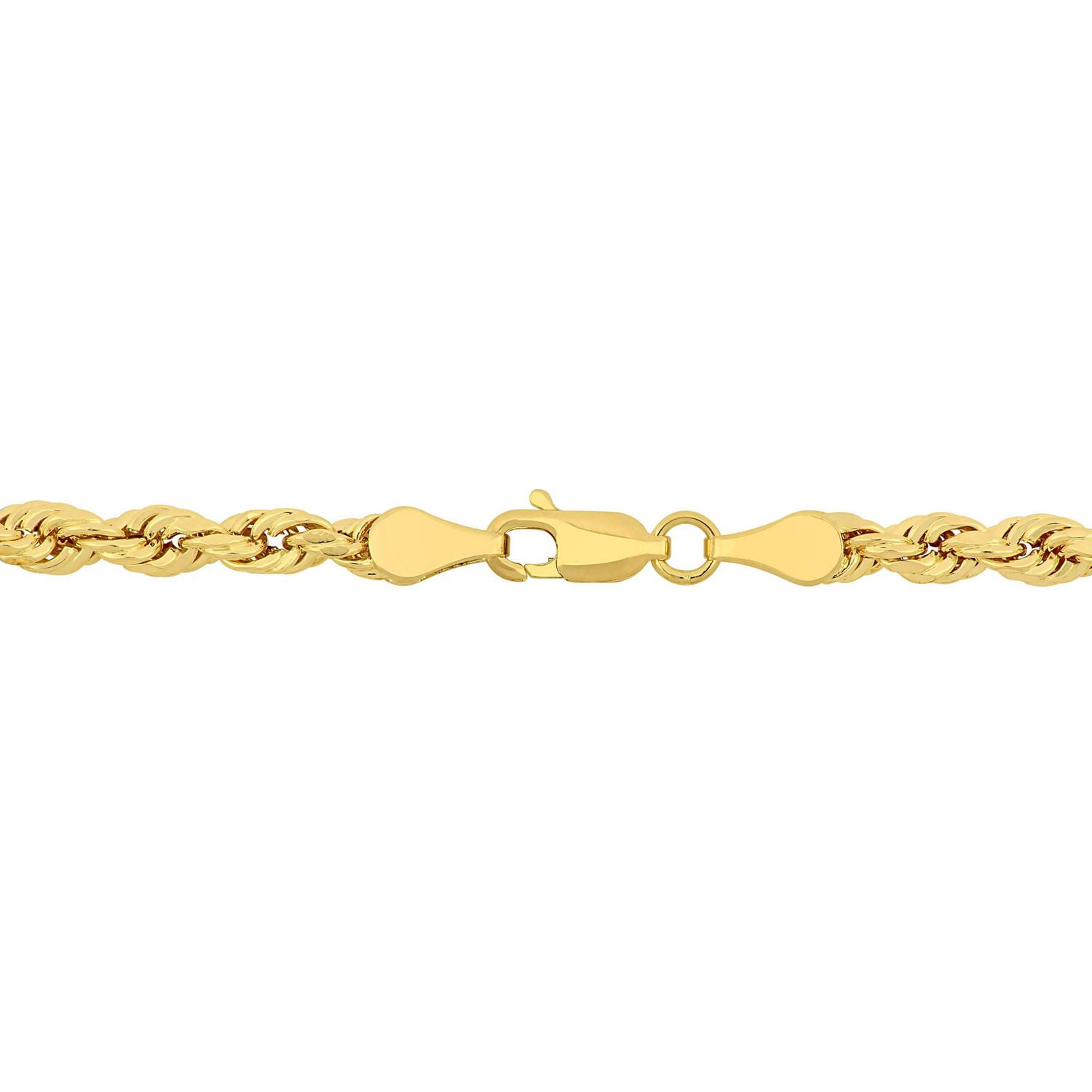 Collier Miabella chaîne de corde torsadée 4mm en or jaune 10K, 24 po