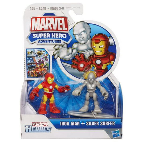 MARVEL PLAYSKOOL HEROES – SUPER HERO SQUAD – Duos de figurines IRON MAN™ et SILVER SURFER™