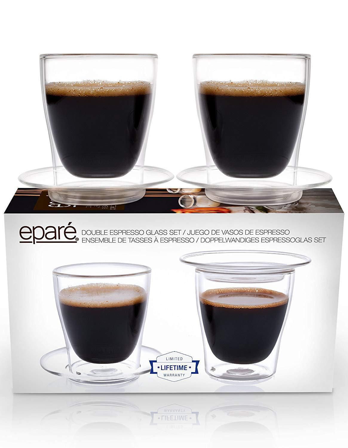 Epare 4 oz. Double Espresso Glass w/ Saucer (Set of 2) Walmart Canada