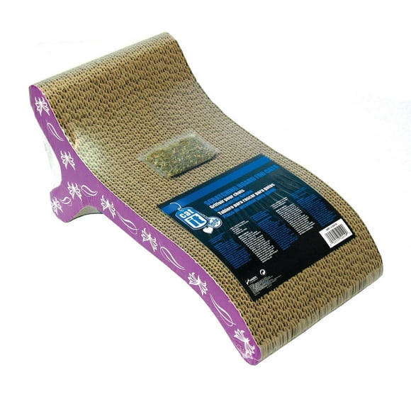 Catit Style Patterned Cat Scratcher with Catnip - Butterfly Chaise