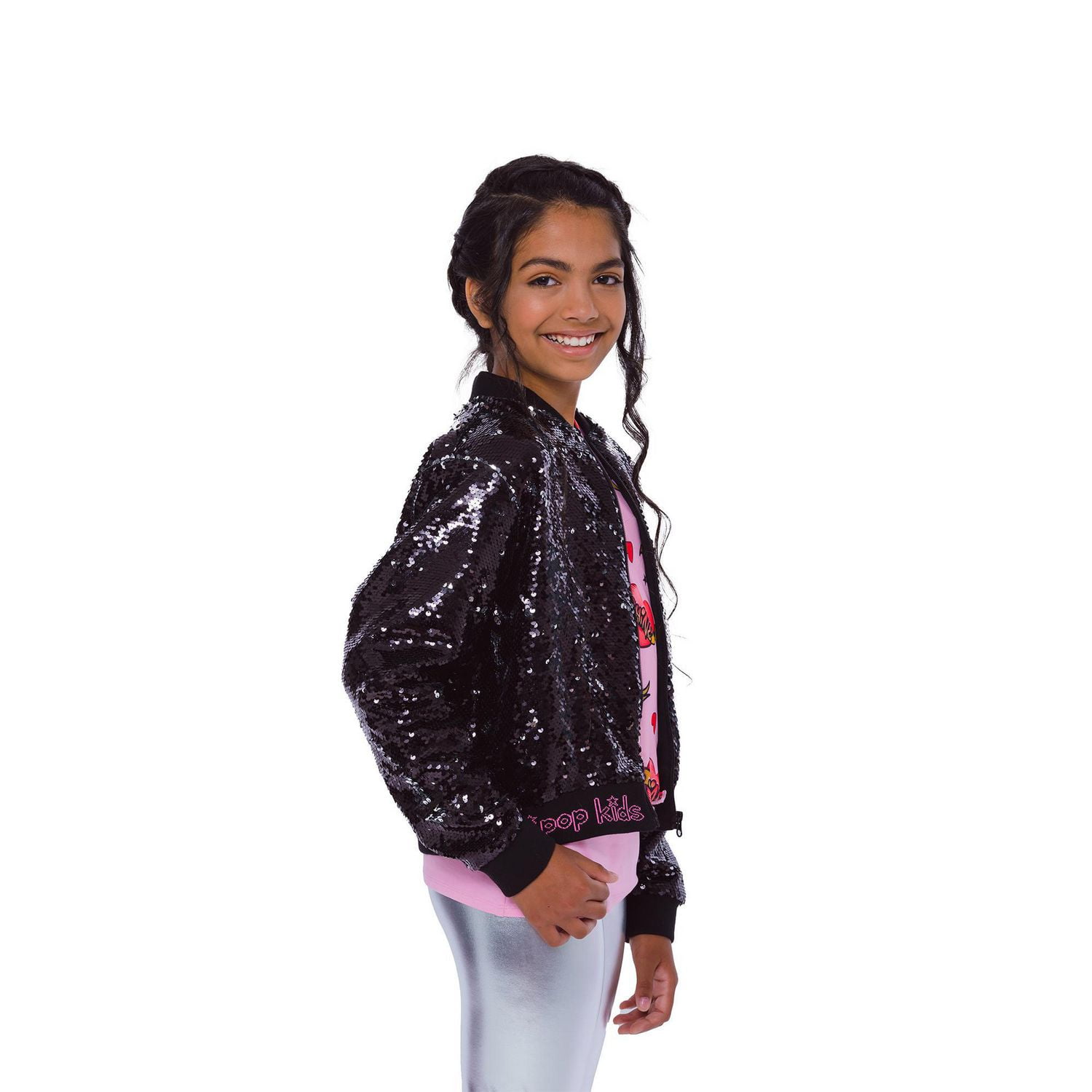 Girls black sequin jacket hotsell