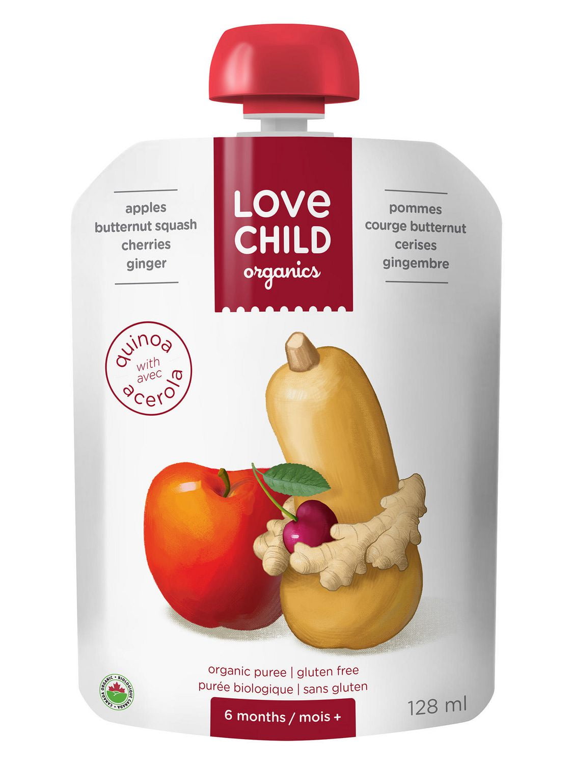 Love Child Organics Super Blends Baby Puree Apples, Butternut Squash