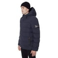 thumbnail image 2 of Dark Black Men's Hooded Puffer Jacket, 2 of 4