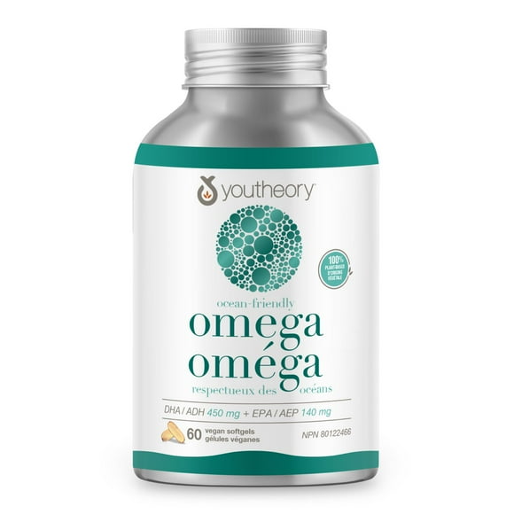 Youtheory Ocean-Friendly Omega, 60 Vegan Softgels