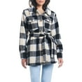 thumbnail image 1 of Sam & Libby Women's Faux Wool & Sherpa Mix Shacket, 1 of 6