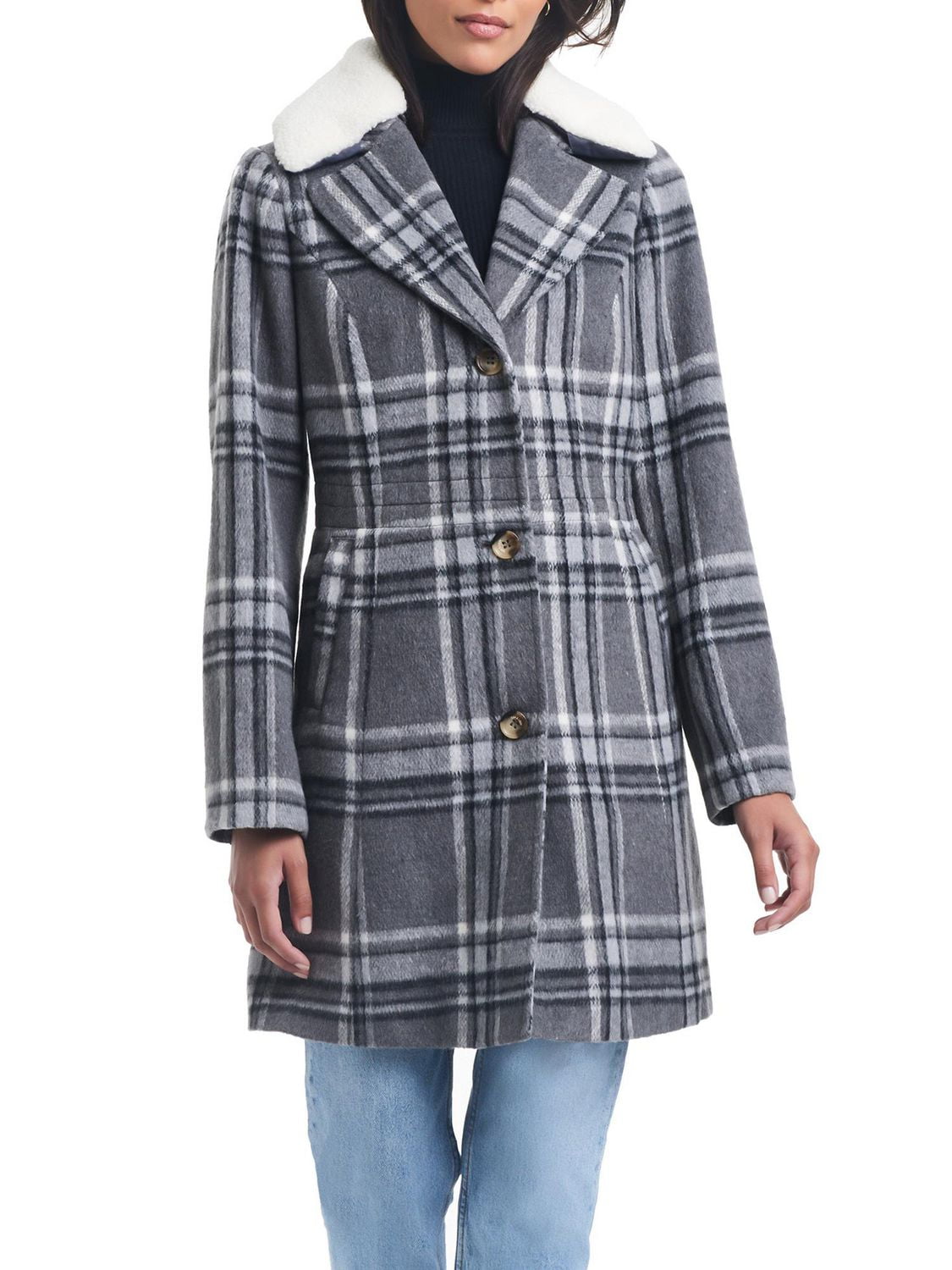 Sam & Libby Women's Faux Wool Coat