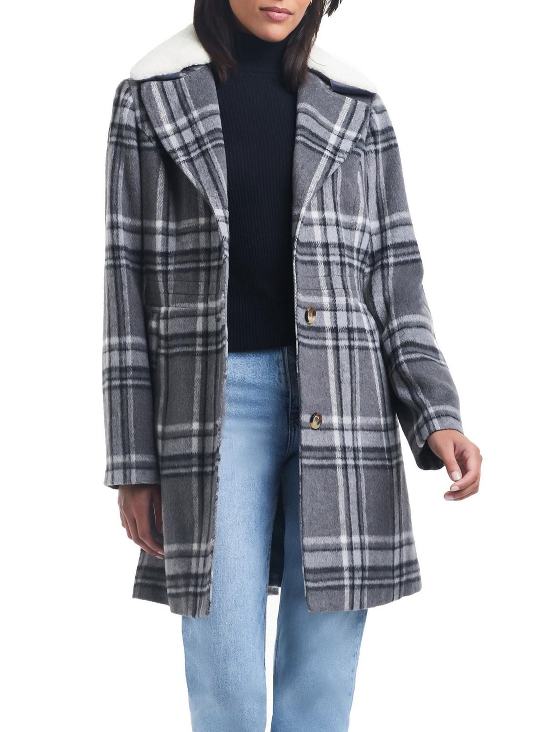 Sam & Libby Women's Faux Wool Coat