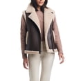 thumbnail image 2 of Sam & Libby Women's Short Faux Leather & Sherpa Mixed Vest, 2 of 8