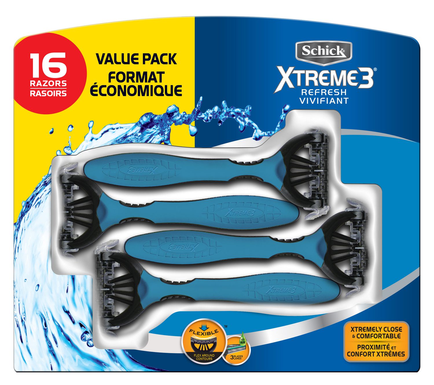 schick disposable razors package