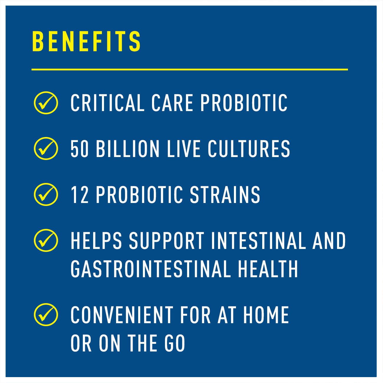 Renew Life Ultimate Flora Critical Care Go Pack, Probiotic, 50 Billion Capsule, 20 Count