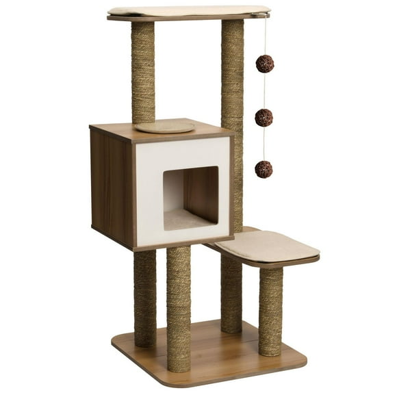 Vesper High Base – Walnut Cat Tree