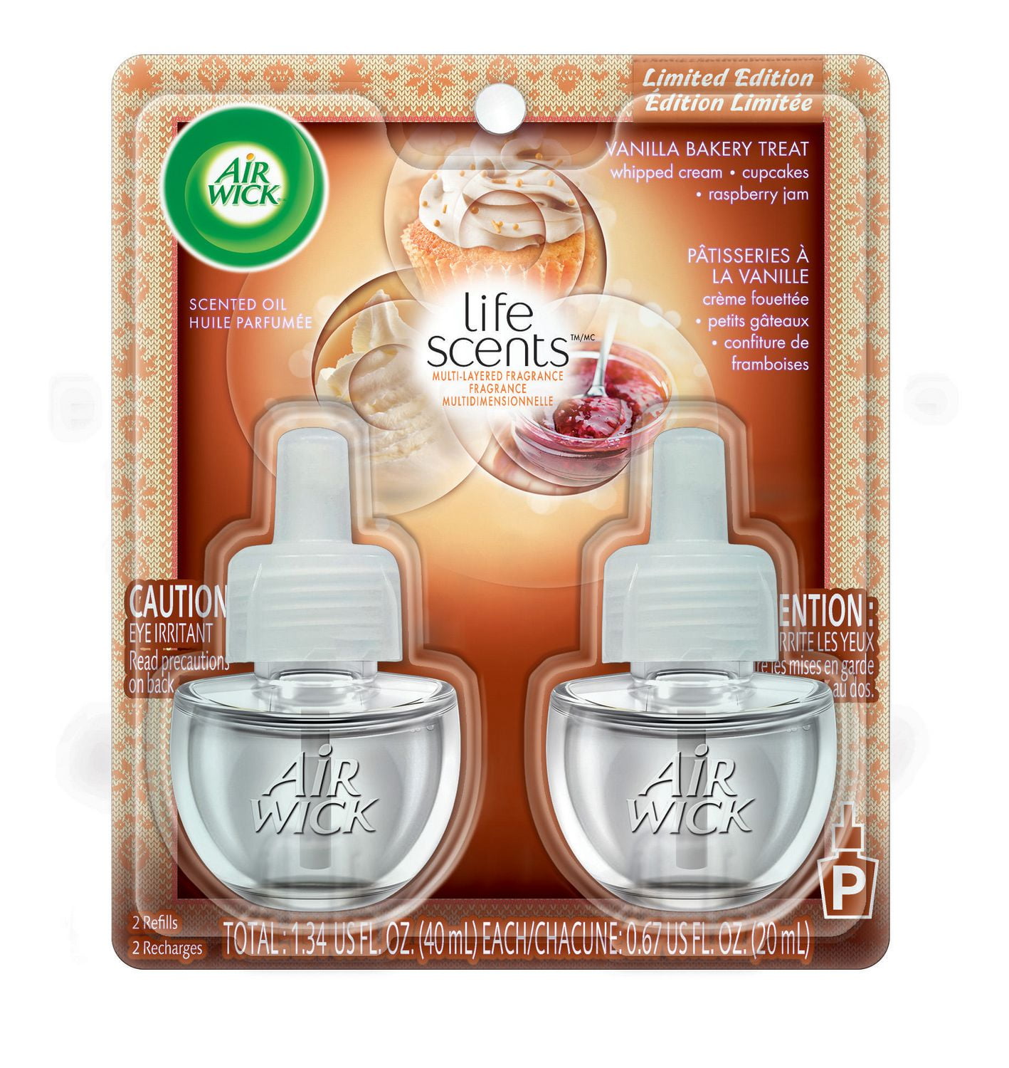 Air Wick Life Scents Freshmatic 2pk Refill Vanilla Bakery Treat