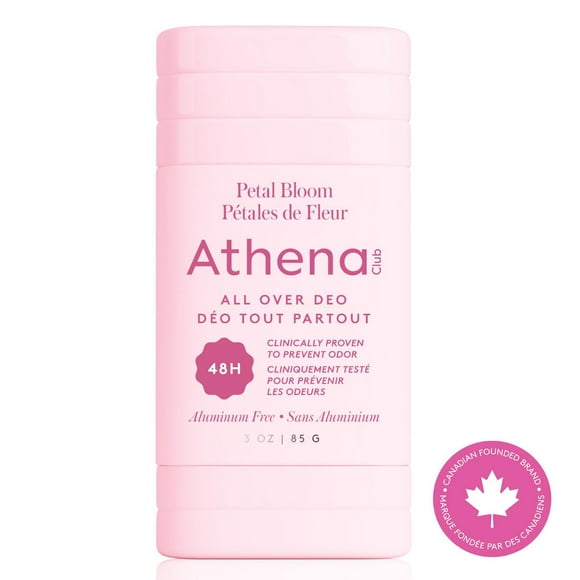 Athena Club All Over Deodorant, Petal Bloom, Volume - 85 g, Clinically proven deodorant that does it all.