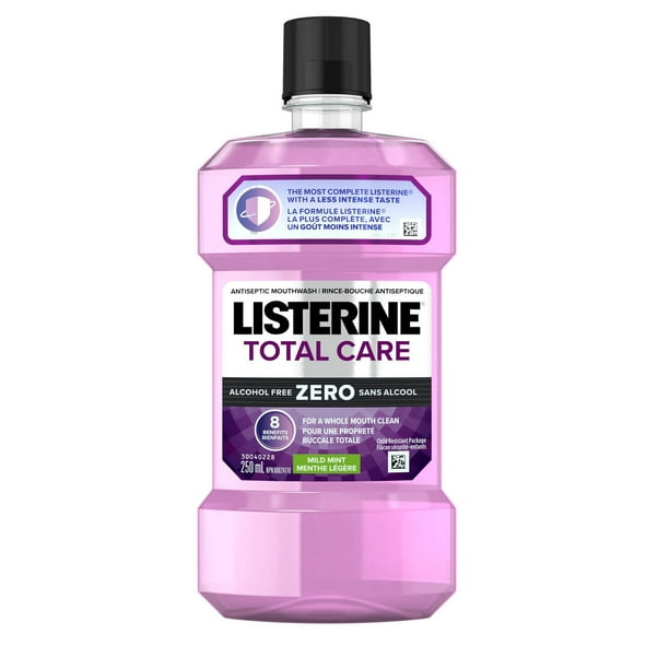 Listerine Rince-bouche antiseptique Zero Total Care - menthe légère Menthe légère, 250 ml