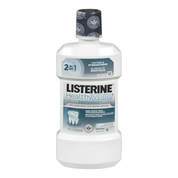 ListerineMD Rince-bouche anticarie RestoringMC Healthy WhiteMC - menthe claire