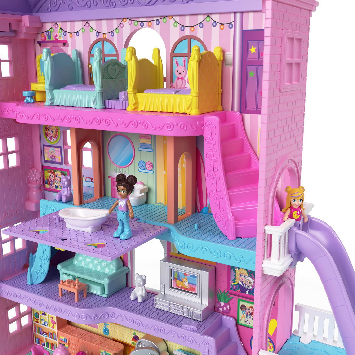 Polly Pocket Pajama Party Sleepover Adventure House Playset - Walmart.ca