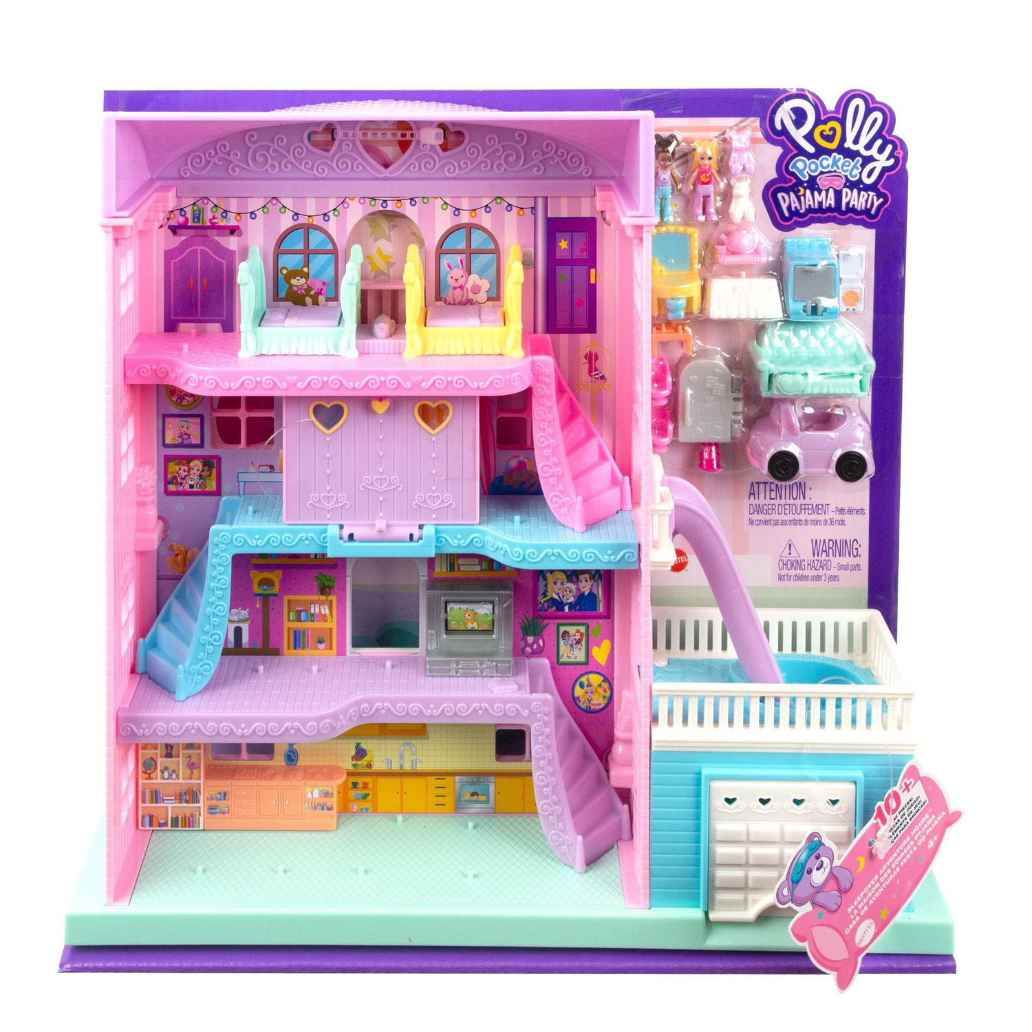 Polly Pocket Pajama Party Sleepover Adventure House Playset - Walmart.ca