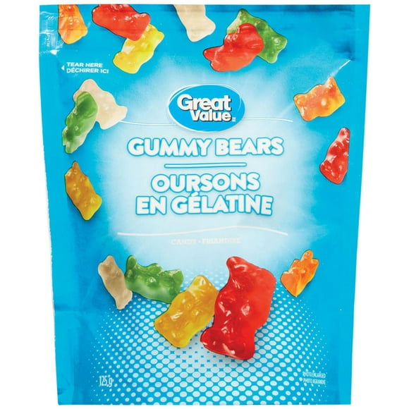 Great Value Gummy Bears Candy, 125 g
