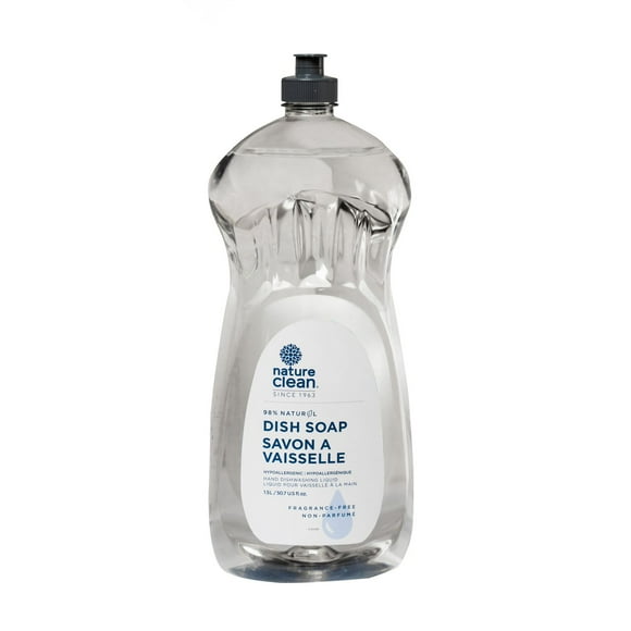Nature Clean 98% natural Dishwashing Liquid Fragrance Free (1.5L)