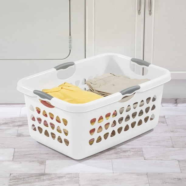 Panier à linge Laundry pour meuble en plastique blanc et Acier