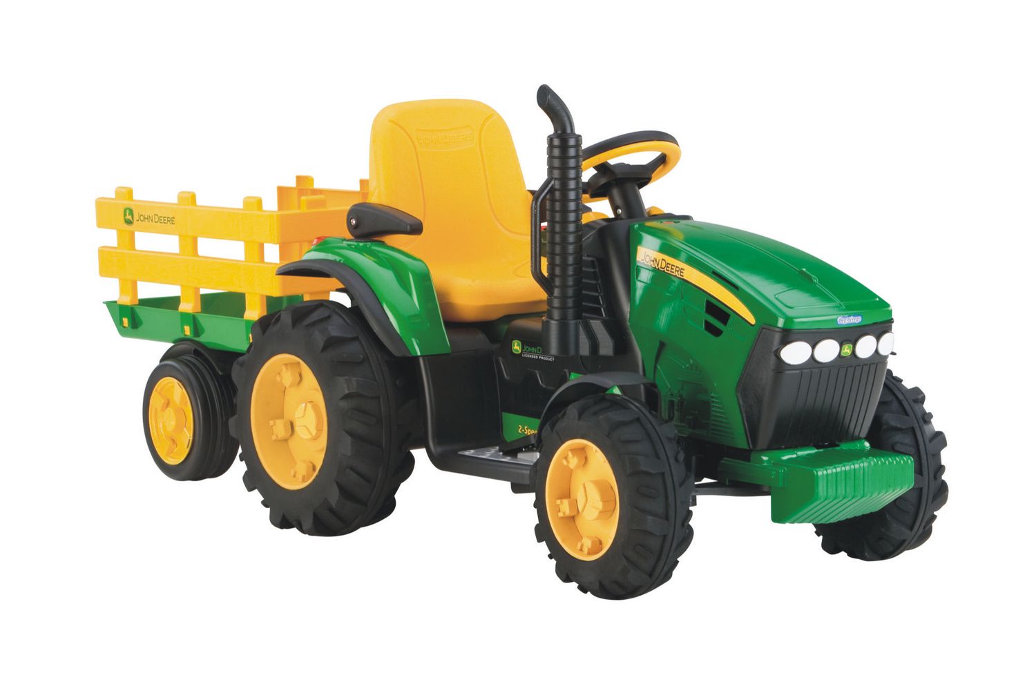 Peg Perego John Deere Ground Force 12V Ride on Tractor With Trailer Ages 3 