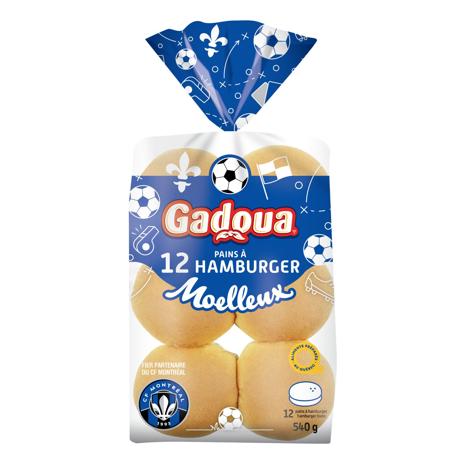Pains à hamburgers Gadoua, Paquet de 12, 540 g