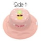 FlapJackKids - Chapeau de soleil réversible pour bébés, enfants et petites - Flamant rose et ananas - UPF 50+ – image 2 sur 5