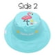 FlapJackKids - Chapeau de soleil réversible pour bébés, enfants et petites - Flamant rose et ananas - UPF 50+ – image 3 sur 5