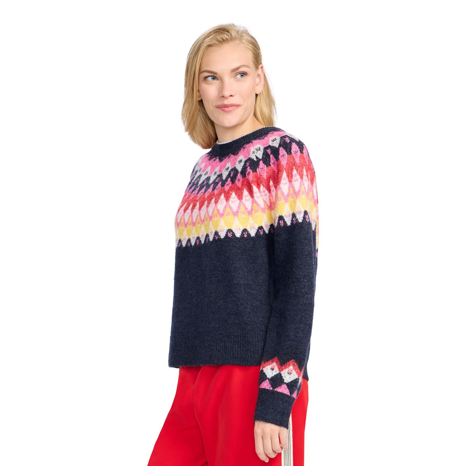 Esprit Chandail Fair Isle Manches Longues pour Femmes, Tailles XS à XXL