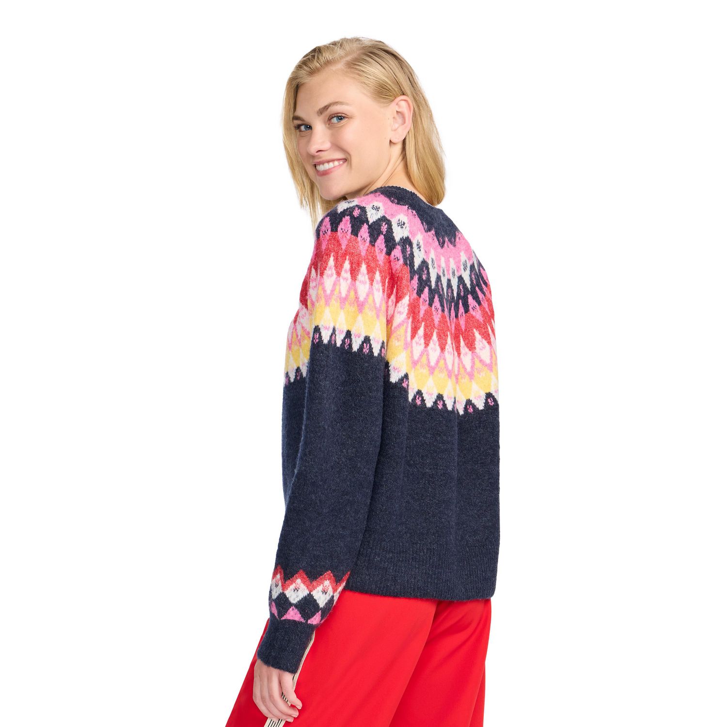 Esprit Chandail Fair Isle Manches Longues pour Femmes, Tailles XS à XXL