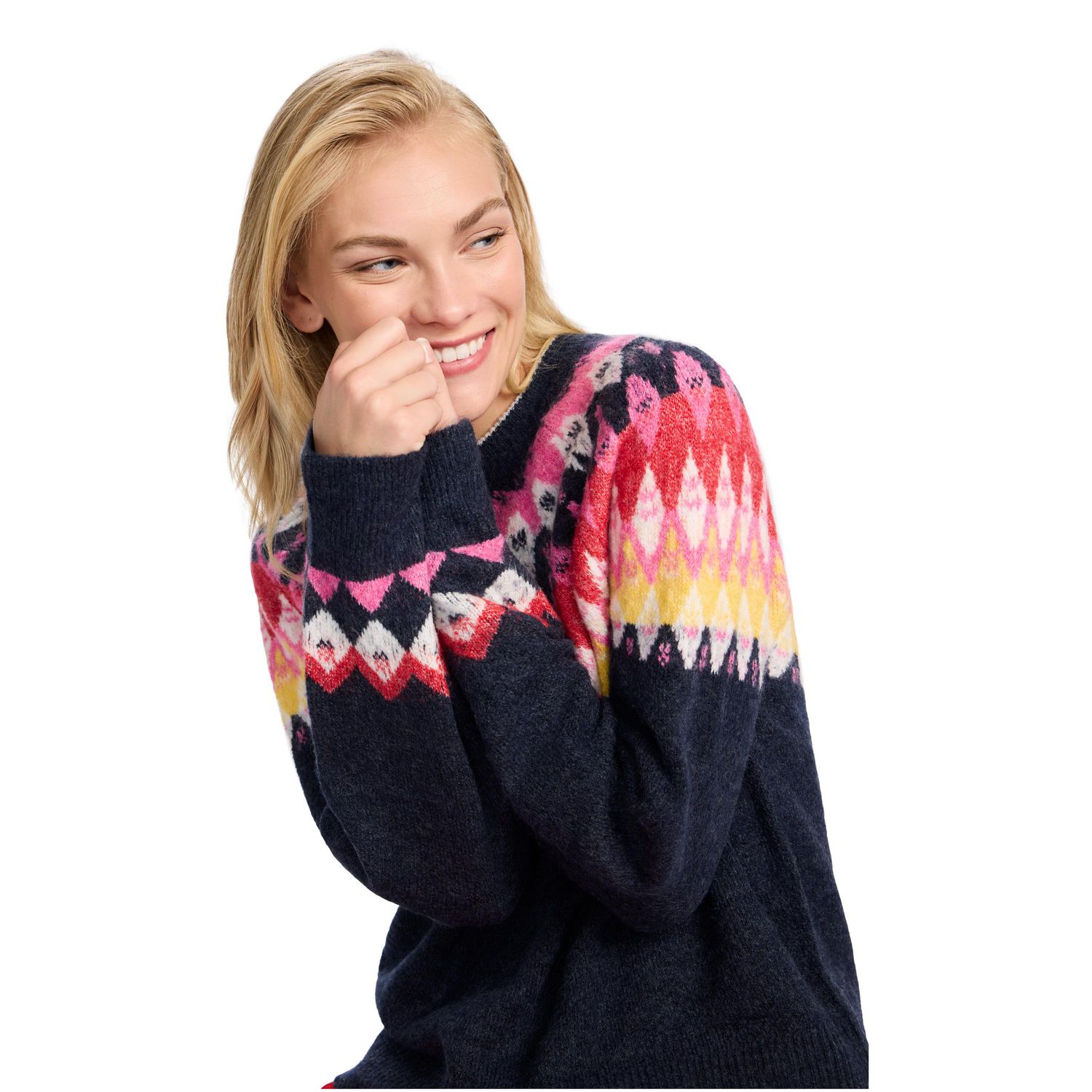 Esprit Chandail Fair Isle Manches Longues pour Femmes, Tailles XS à XXL