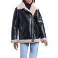 thumbnail image 1 of Sam & Libby Women's Faux Leather & Sherpa Bonded Jacket, 1 of 8