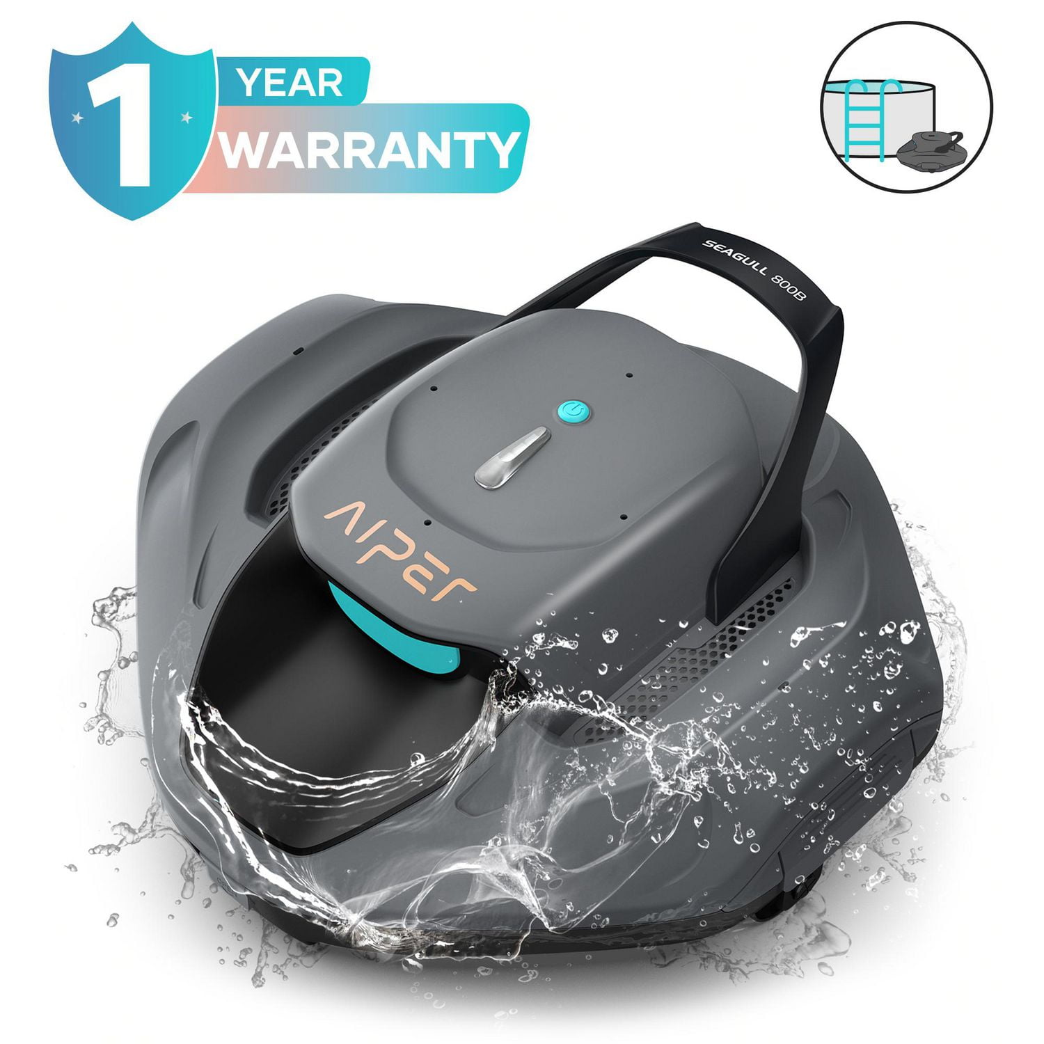 Aiper SG 800B Cordless Robotic Pool Cleaner for Flat Above Ground Pools up  to 860sq.ft, Automatic Pool Vacuum - Walmart.ca