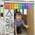 thumbnail image 3 of Bus scolaire à colorier en carton Bankers Box, 3 of 7
