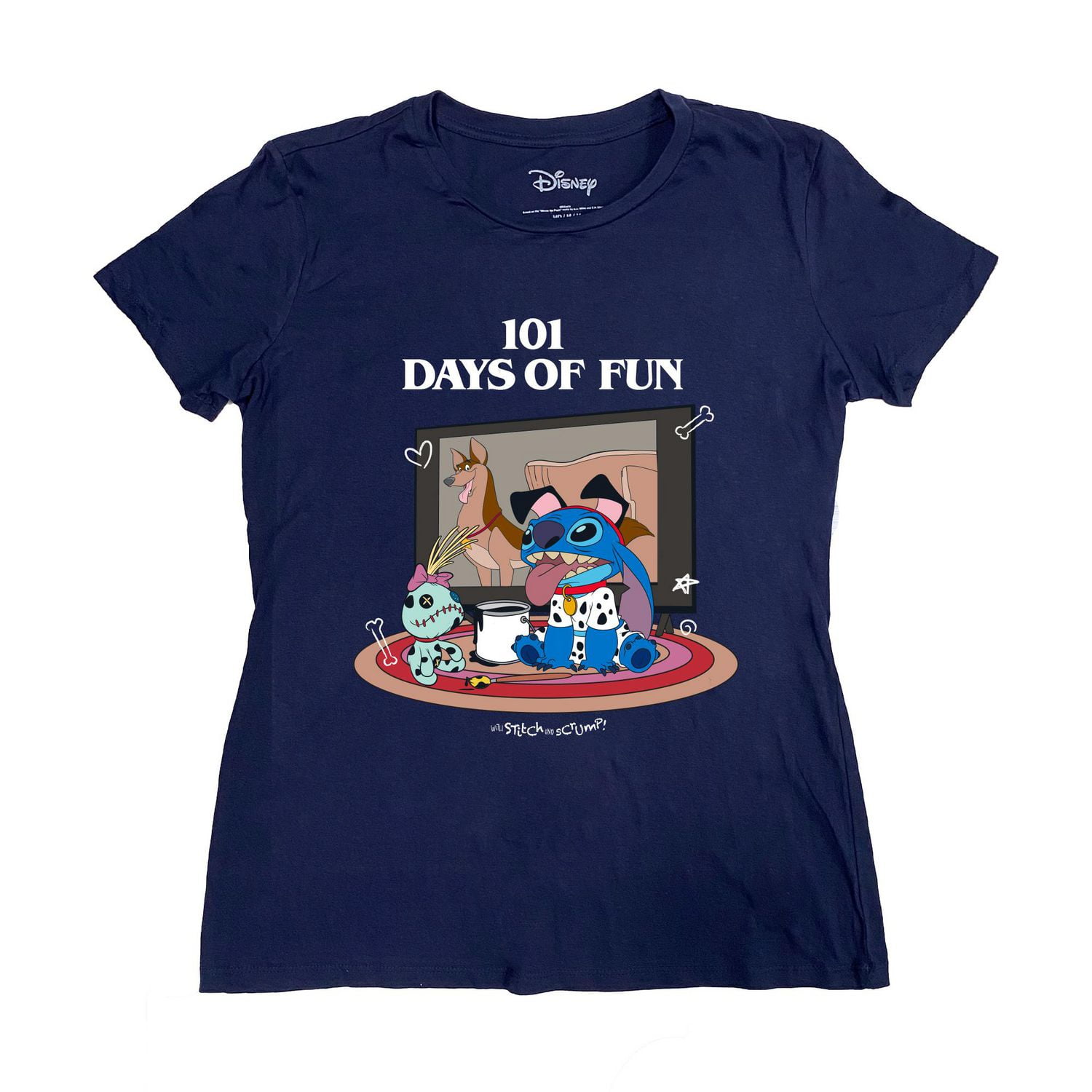 Ladies Disney 101 Days Of Fun Relaxed Short Sleeve T-Shirt