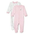 thumbnail image 1 of George Baby Girls' 2-Piece Footed Sleeper Pack, 1 of 2